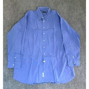 Gitman Bros Mens Button Down Shirt Blue Cotton Made in USA Long Sleeve Sz 18-38T